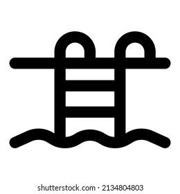 swimming pool icon with black color