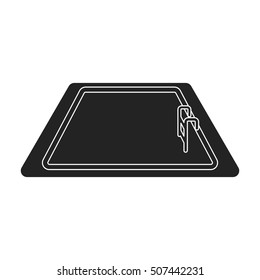 Swimming pool icon in black style isolated on white background. Hotel symbol stock vector illustration.