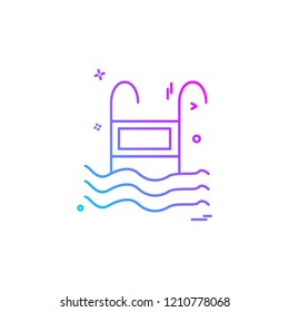 Swimming pool icon design vector