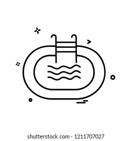 Swimming pool icon design vector