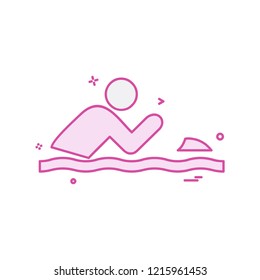 Swimming pool icon design vector