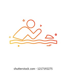 Swimming pool icon design vector