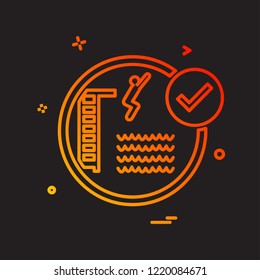 Swimming pool icon design vector