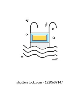 Swimming pool icon design vector