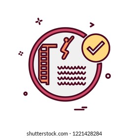 Swimming pool icon design vector