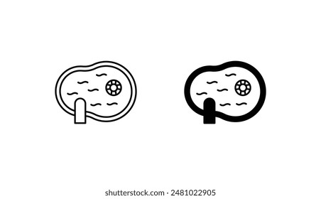 Swimming pool icon design with white background stock illustration