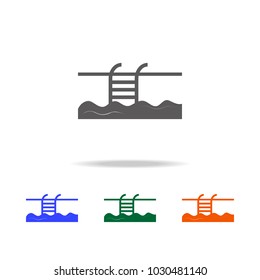 Swimming Pool icon. Element of Beach holidays multi colored icons for mobile concept and web apps. Thin line icon for website design and development, app development on white background