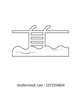Swimming Pool icon. Element of Beach for mobile concept and web apps icon. Outline, thin line icon for website design and development, app development