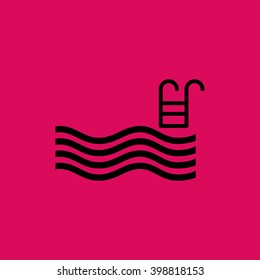 Swimming Pool Icon. Eps-10