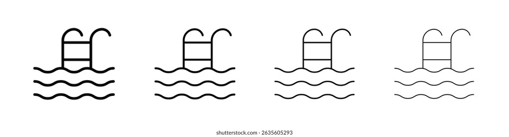 Swimming pool icon Flat illustration sign