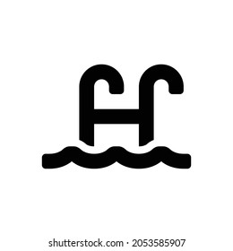 swimming pool Icon. Flat style design isolated on white background. Vector illustration