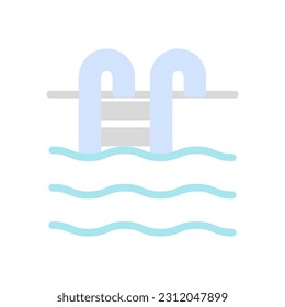 vector de estilo plano de icono de piscina
