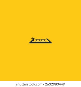 Swimming pool icon flat vector design