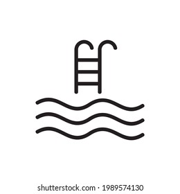 swimming pool icon , hotel icon