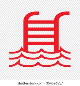 Swimming Pool icon Illustration design