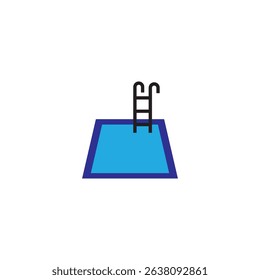 swimming pool icon illustration element design