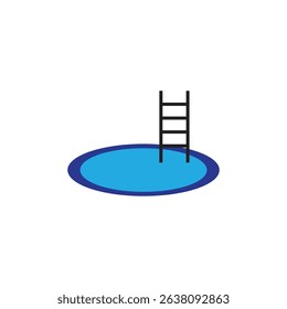 swimming pool icon illustration element design