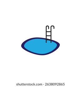 swimming pool icon illustration element design
