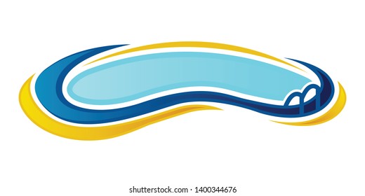 Swimming pool icon isolated on white background