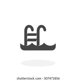 Swimming Pool icon isolated on white background. Swimming Pool vector logo. Flat design style. Modern vector pictogram for web graphics - stock vector