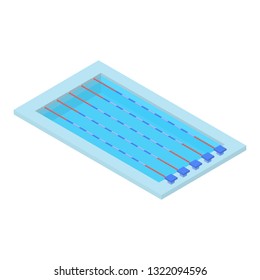 Swimming pool icon. Isometric of swimming pool vector icon for web design isolated on white background