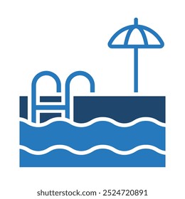 Swimming Pool icon line vector illustration