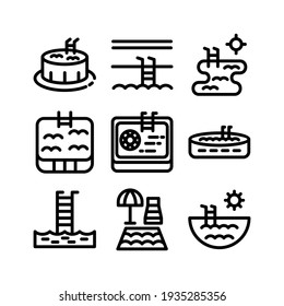 swimming pool icon or logo isolated sign symbol vector illustration - Collection of high quality black style vector icons
