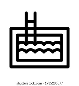 swimming pool icon or logo isolated sign symbol vector illustration - high quality black style vector icons
