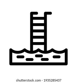 icono de piscina o logotipo símbolo de signo aislado ilustración vectorial ilustración de alta calidad estilo negro vectores iconos
