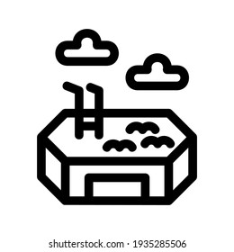 swimming pool icon or logo isolated sign symbol vector illustration - high quality black style vector icons
