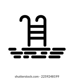 swimming pool icon or logo isolated sign symbol vector illustration - high quality black style vector icons