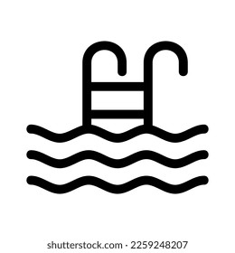 swimming pool icon or logo isolated sign symbol vector illustration - high quality black style vector icons