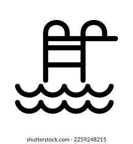 swimming pool icon or logo isolated sign symbol vector illustration - high quality black style vector icons