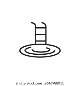 swimming pool icon or logo isolated sign, simple illustration for web and app..eps
