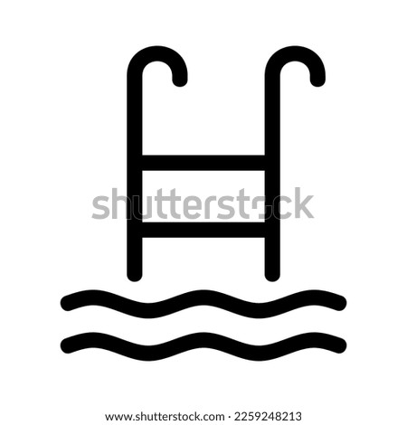 swimming pool icon or logo isolated sign symbol vector illustration - high quality black style vector icons