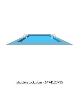 swimming pool  icon logo vector illustration design template