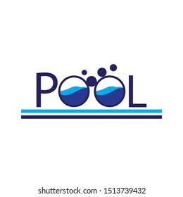swimming pool icon logo vector