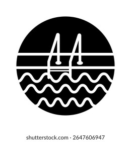 Swimming Pool icon on white background