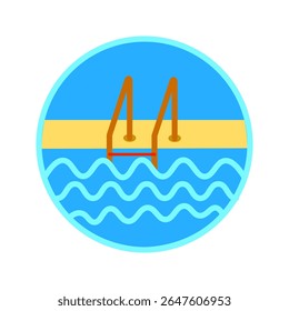Swimming Pool icon on white background
