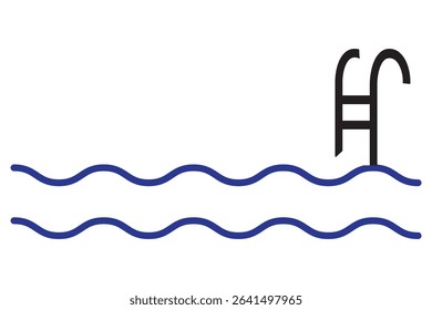 Swimming pool icon, part of the square icons, real estate icon. Design eps 10 