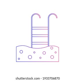 Swimming pool icon. swimming pond, water icon in vector