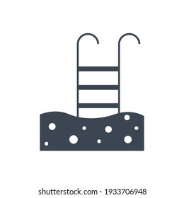 Swimming pool icon. swimming pond, water icon in vector