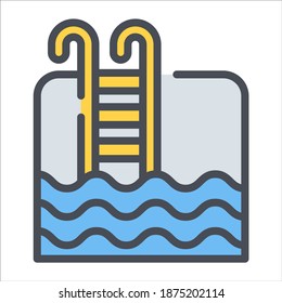 swimming pool icon,  real estate  web and mobile icon