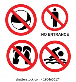 Swimming pool icon set. Black. Vector illustration