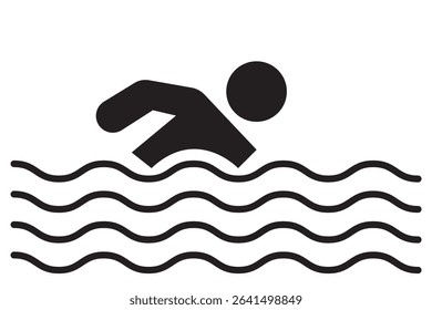 Swimming pool icon set isolated on white background. Design EPS 10
