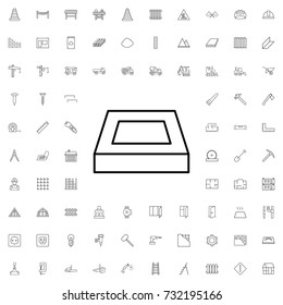 Swimming pool icon. set of outline construction icons.