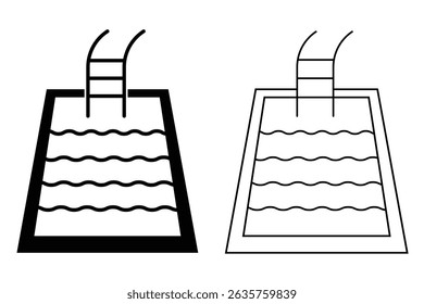 Swimming pool icon set. Swimming pool icon vector illustration eps 10.