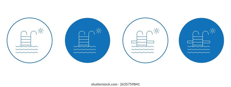 Swimming pool icon set. Swimming pool icon vector illustration eps 10.