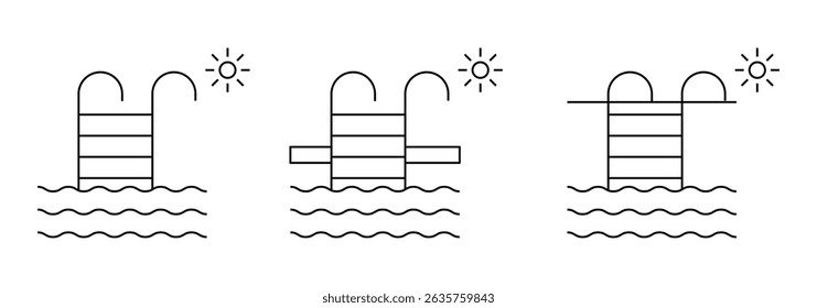 Swimming pool icon set. Swimming pool icon vector illustration eps 10.