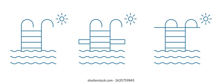 Swimming pool icon set. Swimming pool icon vector illustration eps 10.